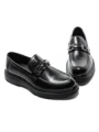 Mocasini Barbati din piele naturala 5NXE39 BLACK | PANTOFUL