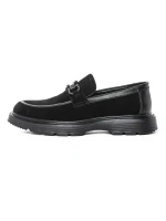 Mocasini Barbati din piele naturala 5NXE39 BLACK | PANTOFUL