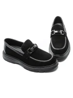 Mocasini Barbati din piele naturala 5NXE39 BLACK | PANTOFUL