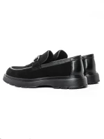 Mocasini Barbati din piele naturala 5NXE39 BLACK | PANTOFUL