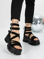 Sandale Dama cu Platforma 5WL17 BLACK | MEI