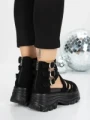 Sandale Dama cu Platforma 5WL17 BLACK | MEI