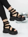 Sandale Dama cu Platforma 5WL17 BLACK | MEI