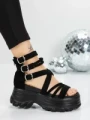 Sandale Dama cu Platforma 5WL17 BLACK | MEI