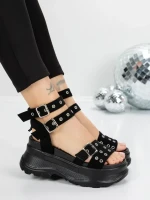 Sandale Dama cu Platforma 5WL25 BLACK | MEI