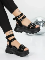 Sandale Dama cu Platforma 5WL25 BLACK | MEI