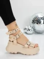Sandale Dama cu Platforma 5WL25 BEIGE | MEI
