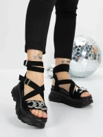 Sandale Dama cu Platforma 5WL55 BLACK | MEI