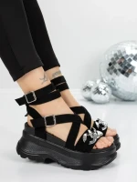 Sandale Dama cu Platforma 5WL55 BLACK | MEI