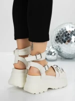 Sandale Dama cu Platforma 5WL55 WHITE | MEI