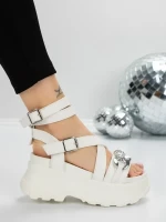 Sandale Dama cu Platforma 5WL55 WHITE | MEI