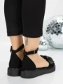 Sandale Dama cu Talpa Joasa 5H22 BLACK | MEI