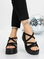 Sandale Dama cu Platforma 5H26 BLACK | MEI
