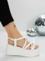 Sandale Dama cu Platforma 5H26 WHITE | MEI