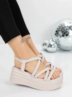 Sandale Dama cu Platforma 5H26 PINK | MEI