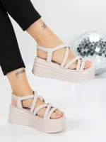 Sandale Dama cu Platforma 5H26 PINK | MEI