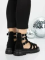 Sandale Dama cu Talpa Joasa 5HXS11 BLACK | MEI