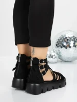 Sandale Dama cu Platforma 5HXS16 BLACK | MEI