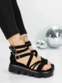 Sandale Dama cu Platforma 5HXS16 BLACK | MEI