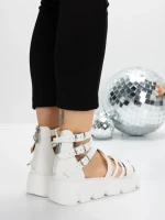 Sandale Dama cu Platforma 5HXS16 WHITE | MEI