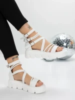 Sandale Dama cu Platforma 5HXS16 WHITE | MEI