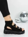 Sandale Dama cu Platforma 5HXS17 BLACK | MEI