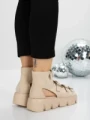 Sandale Dama cu Platforma 5HXS17 BEIGE | MEI