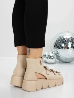 Sandale Dama cu Platforma 5HXS17 BEIGE | MEI