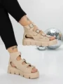 Sandale Dama cu Platforma 5HXS17 BEIGE | MEI