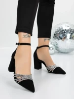 Pantofi cu Toc Gros 5XKK8PD BLACK | MEI