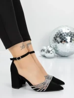 Pantofi cu Toc Gros 5XKK8PD BLACK | MEI