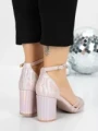 Pantofi cu Toc Gros 5XKK8PD CHAMPAGNE | MEI