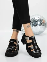 Sandale Dama cu Platforma 5GZ25 BLACK | MEI