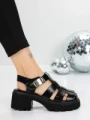 Sandale Dama cu Platforma 5GZ25 BLACK | MEI