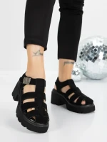 Sandale Dama cu Platforma 5GZ25 BLACK | MEI