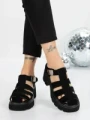 Sandale Dama cu Platforma 5GZ25 BLACK | MEI