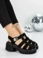 Sandale Dama cu Platforma 5GZ25 BLACK | MEI