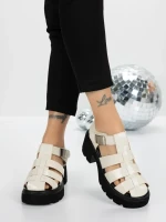 Sandale Dama cu Platforma 5GZ25 BEIGE | MEI