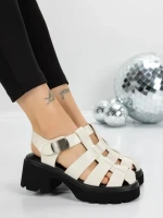 Sandale Dama cu Platforma 5GZ25 BEIGE | MEI