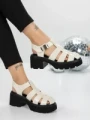 Sandale Dama cu Platforma 5GZ25 BEIGE | MEI