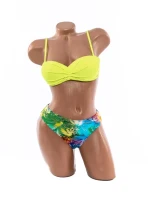 Costum de baie dama F339-1 VERDE NEON | MEINA