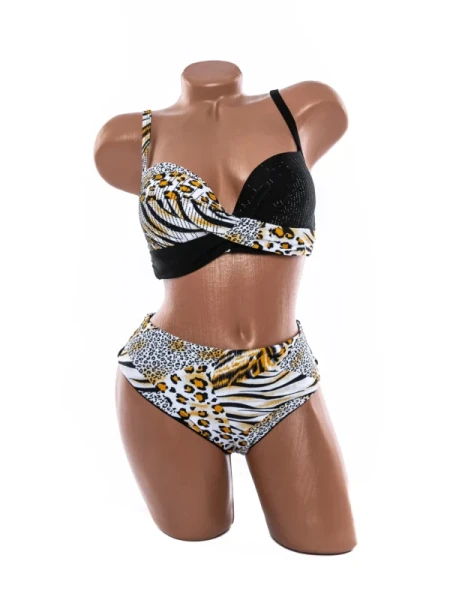 Costum de baie dama L905 LEOPARD-NEGRU | MEINA