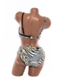 Costum de baie dama L905 LEOPARD-NEGRU | MEINA