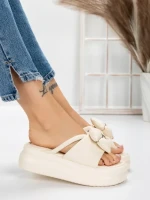 Papuci Dama cu Platforma 8570 BEIGE | MEI