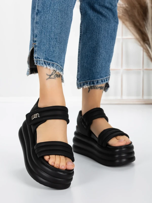 Sandale Dama cu Platforma 8577 BLACK | MEI