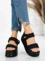 Sandale Dama cu Platforma 8577 BLACK | MEI