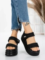 Sandale Dama cu Platforma 8577 BLACK | MEI