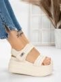 Sandale Dama cu Platforma 8577 BEIGE | MEI