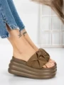 Papuci Dama cu Platforma 8587 BROWN | MEI