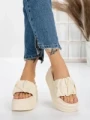 Papuci Dama cu Platforma 8587 BEIGE | MEI
